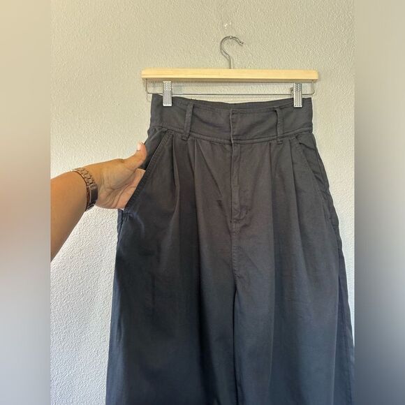 JOIE Lagos Cropped Cotton Pants In Black Caviar Size 2 - Picture 7 of 16